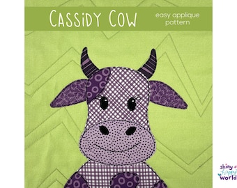 Patrón de edredón con apliques de vaca Cassidy: Apto para principiantes (PDF digital)