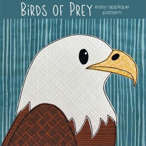 Birds of Prey Applique Quilt Pattern, Eagle Hawk Falcon (Digital PDF)