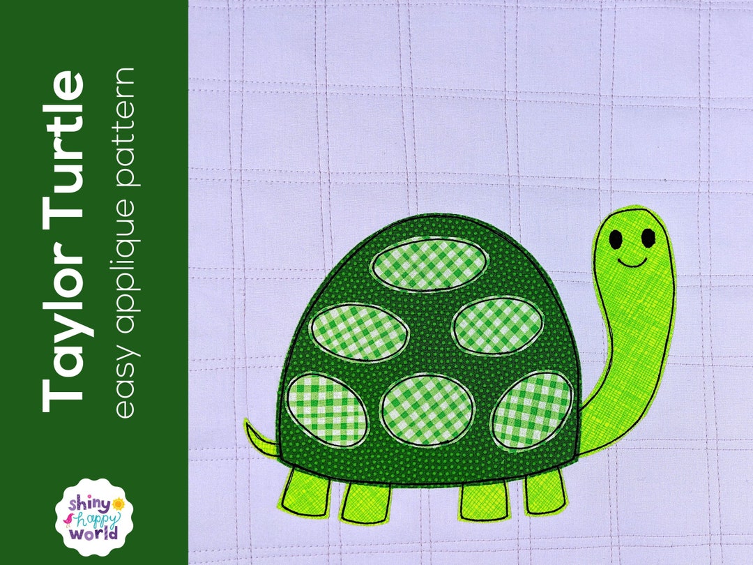 Taylor Turtle Applique Quilt Pattern Easy Digital PDF Etsy