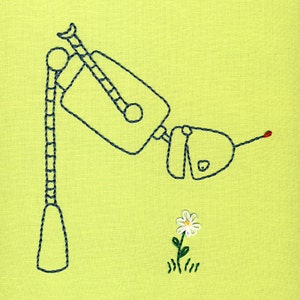 Robot with Flower embroidery pattern PDF