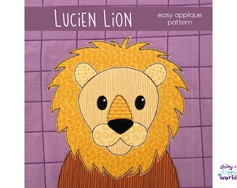Lucien Löwe - einfaches Applikations-Quilt-Muster für Anfänger - sofortiges PDF-Muster