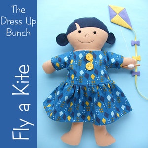 Fly a Kite Doll Dress and Kite Pattern (instant download digital PDF pattern)