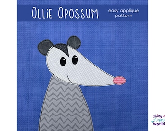 Ollie Opossum Applique Quilt Pattern: Easy Beginner Project (Digital PDF Pattern)