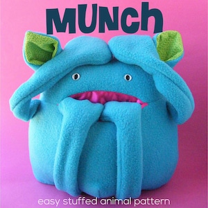 Munch - PDF pattern for a softie with a pocket mouth (monster, digital pattern)