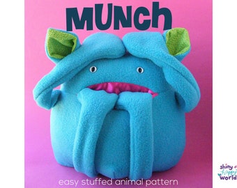 Munch - PDF pattern for a softie with a pocket mouth (monster, digital pattern)