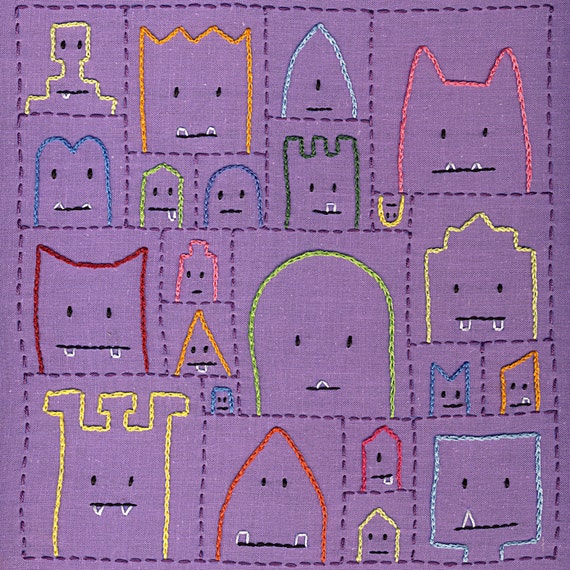 Monster Embroidery Pattern PDF