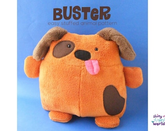 Buster - a dog stuffed animal pattern PDF (digital pattern, puppy softie, plush)