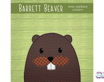 Barrett Beaver Applique Quilt Pattern: Easy Beginner Project (Digital PDF)