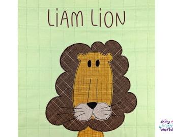 Liam Lion Applikation Quilt Pattern: Easy Beginner PDF (Digitaler Download)