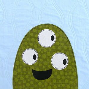 Scary Squares Monster Applique Quilt Pattern easy digital PDF pattern for beginners, uses Quilt As You Go and fusible adhesive image 7