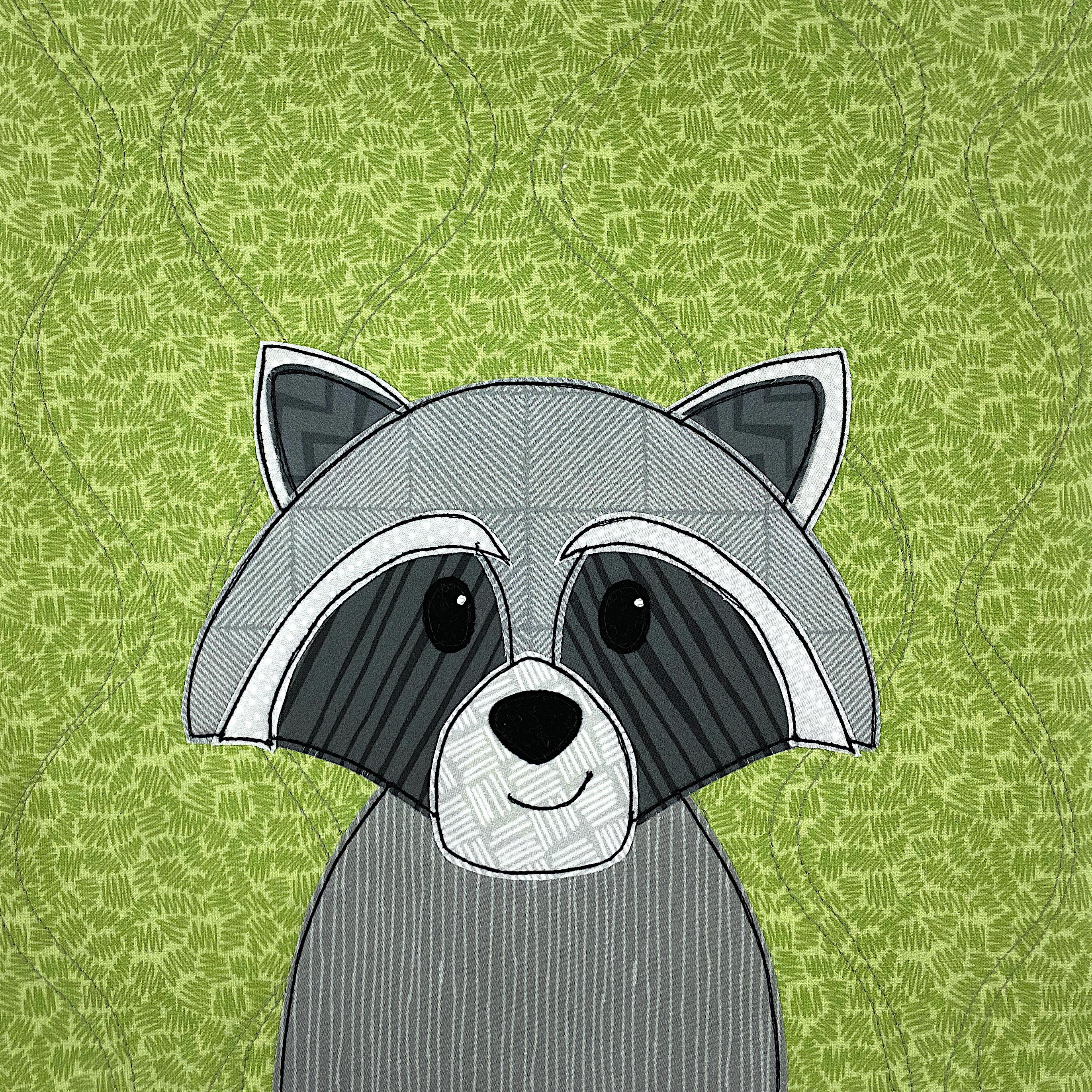 Racoon Riley Riley Raccoon Applique Quilt Pattern: Beginner Friendly (digital PDF ...