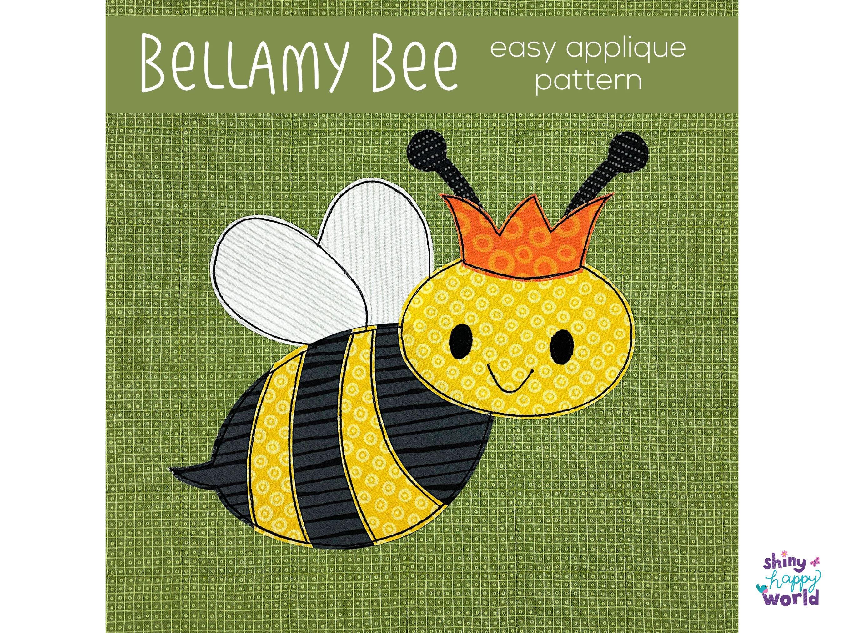 Bellamy Bee - easy applique quilt pattern for beginners - instant digital PDF pattern