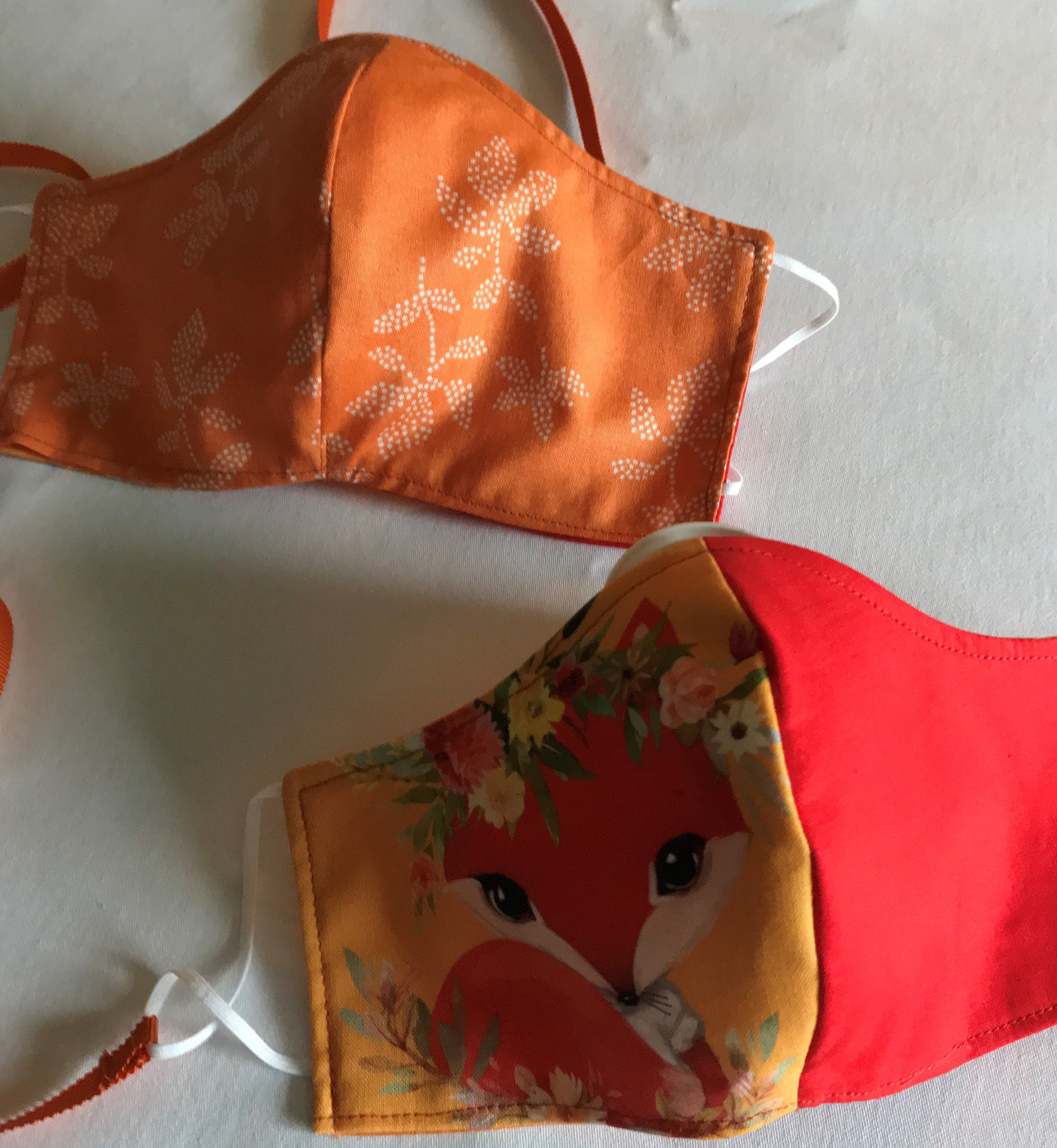 Adult's Reversible Contour Face Mask Garland Crowned Fox | Etsy