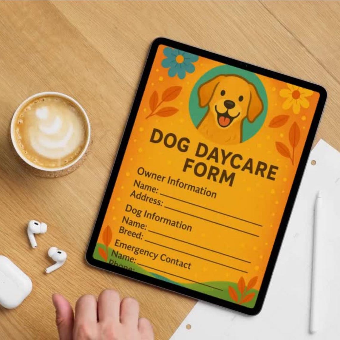 Printable Dog Daycare Intake Form | Pet Information & Emergency Contact ...