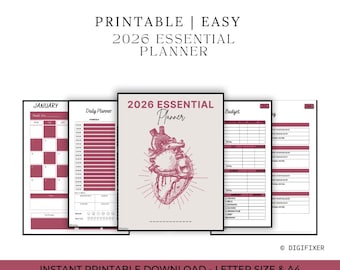 Planificador esencial 2026 - Organizador de vida esencial PDF