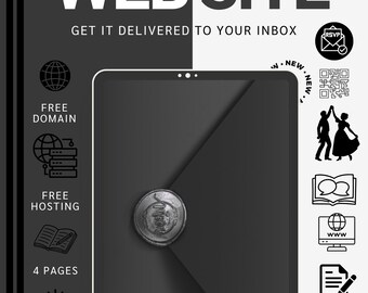 Dark Moody Wedding Website Template | Editable Canva Site with RSVP (Digital Download)