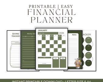 Planificateur financier 2026 | Entièrement modifiable dans Canvas