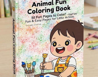 50 pages à colorier d'animaux amusants : un livre d'activités simples et audacieux pour les enfants