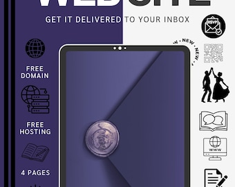 Plum Wedding Website Template | Editable Canva Site with RSVP (Digital Download)