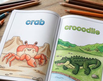 Livre de coloriage Habitat animal pour enfants - Plus de 90 pages sur la nature et la faune