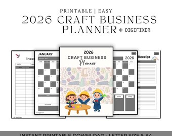 Planificador de negocios artesanales 2026 para pequeñas empresas: estrategia, inventario, finanzas y seguimiento de proyectos