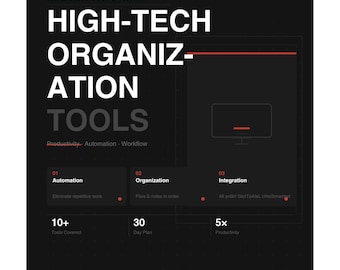 eBook sur les outils d'organisation high-tech | Guide de la productivité numérique et de l'automatisation | Plan de gestion du temps | Téléchargement numérique