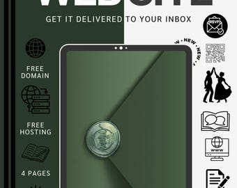 Sage Green Botanical Wedding Website Template | Editable Canva Invite (Digital Download)