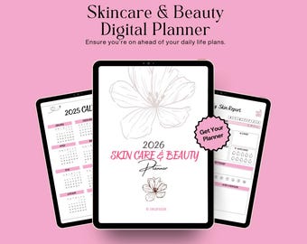 Planificador digital de cuidado de la piel y belleza / Seguimiento de rutinas de cuidado capilar