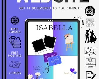 Interactive Wedding Website Template | Mobile-Friendly, RSVP Form (Digital Download)