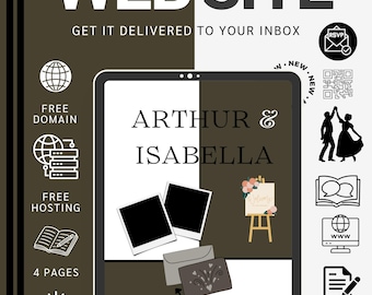 Wedding Invitation Website Template | Grayish Brown Old Money (Digital Download)