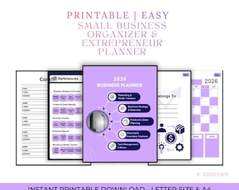 Planificador de cuaderno de trabajo para pequeñas empresas y emprendedores 2026