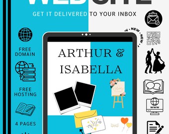 Modern Wedding Invitation Canva Template | Interactive Website & RSVP (Digital Download)