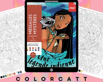100 Mystery Color by Number | Legendary Animation Scenes Mosaic Art | Digital PDF Coloring Book | Procreate and Tablet Ready | Art Therapy