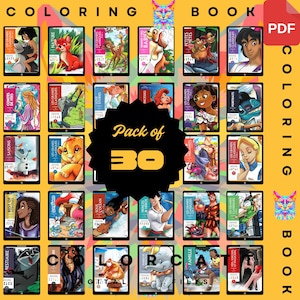 Whole Shop Bundle 3000 Mystery Color by Number | Stained Glass and Magic Kingdom Scenes | Digital PDF Coloring Books | Tablet Procreate Art