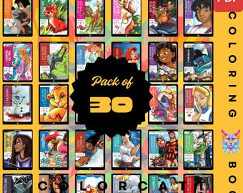 30 Mystery Color by Number Books Bundle | 3000+ Magical Movie Pages | Pixel Art Digital Coloring | Instant Download PDF Procreate Compatible