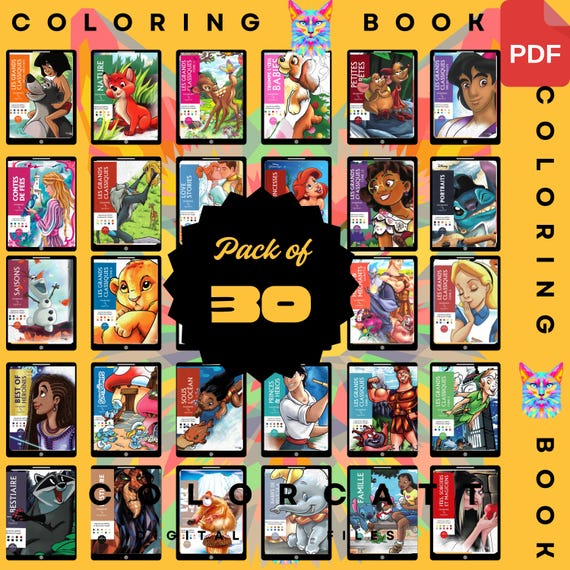 Whole Shop Bundle 3000 Mystery Color by Number | Stained Glass and Magic Kingdom Scenes | Digital PDF Coloring Books | Tablet Procreate Art