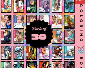 3000 Magical Mystery Color by Number Pages | Mega Bundle Digital Coloring Book | Hidden Cartoon Characters PDF | Instant Download Procreate