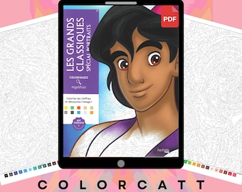 400 mysterieuze kleur-op-nummerpagina's | pakket van 4 digitale boeken | Prachtige moderne heldinnen en filmscènes | Klaar voor tablet en Procreate