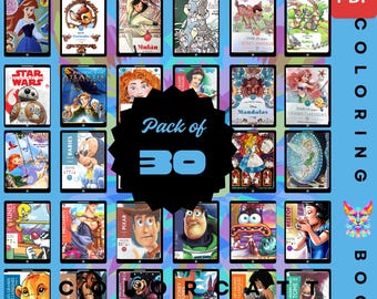3000 Mystery Color by Number Mega Collection | Classic Cartoon and Movie Scenes | Digital PDF Coloring Book | Procreate and Tablet Ready