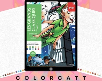 100 Mystery Color by Number Pages | Courageous Hearts and Fast Adventures Art | Digital PDF Coloring Book | Tablet and Procreate Ready Pack