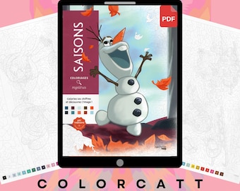 100 páginas misteriosas para colorear por números / Magia estacional y escenas de naturaleza encantada / Libro para colorear digital en PDF / Compatible con tabletas y Procreate