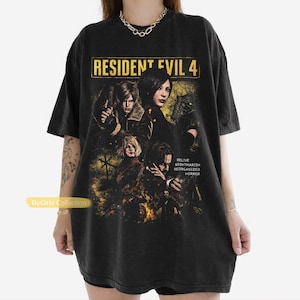 Resident Evil 4 Leon Kennedy Ada Wong Shirt, Horror Game Gift, Unisex Streetwear Tee