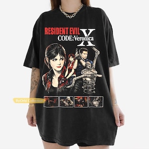 Vintage Resident Evil X Code Veronica T-Shirt, Veronica Code X Shirt, Gamer Gift For Women and Men Unisex Tee