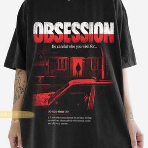 Obsession Movie T-Shirt, I Wish She Loved Me Tee, Obsession Movie Shirt, Vintage Gothic Horror Tee image 1