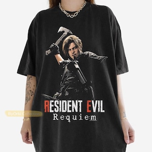 Leon Kennedy Resident Evil 9 Requiem Shirt, Vintage Resident Evil T-Shirt, Survival Horror Game Tee, Resident Evil Fan Gift