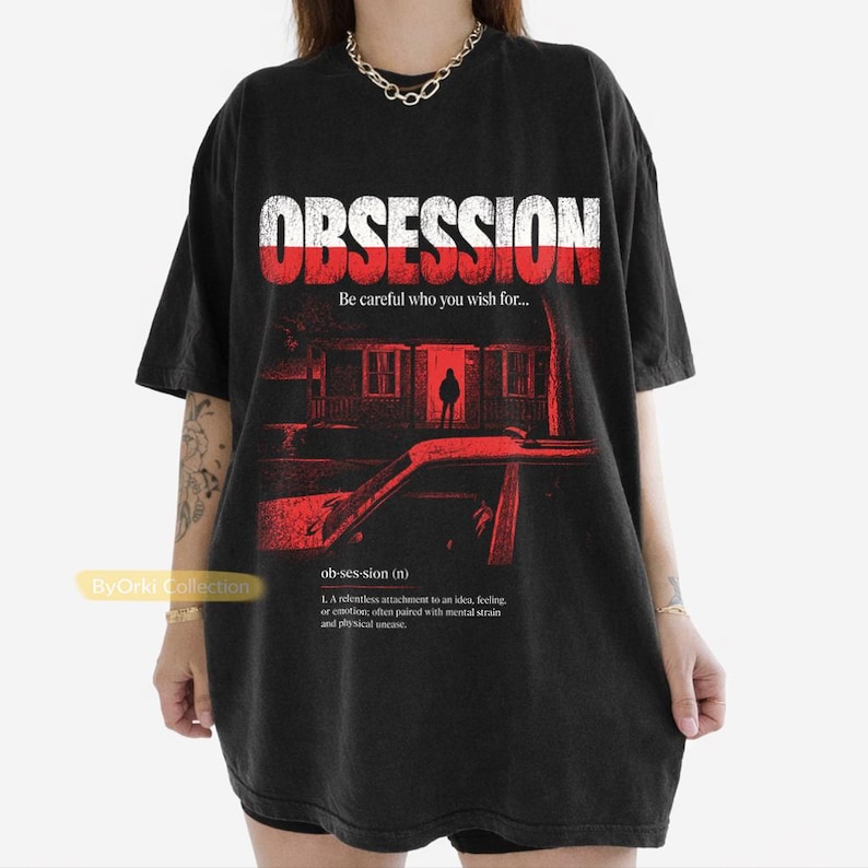 Obsession Movie T-Shirt, I Wish She Loved Me Tee, Obsession Movie Shirt, Vintage Gothic Horror Tee image 1
