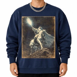 Camiseta vintage de Gandalf, regalo para hombre y mujer, camiseta unisex de algodón grueso / camiseta de El Señor de los Anillos imagen 7