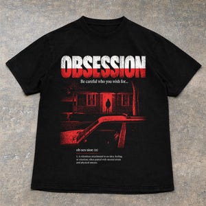 Obsession Movie T-Shirt, I Wish She Loved Me Tee, Obsession Movie Shirt, Vintage Gothic Horror Tee image 4
