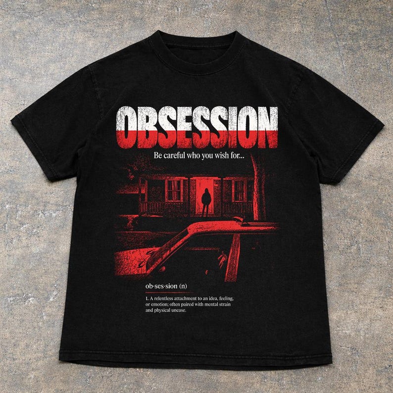 Obsession Movie T-Shirt, I Wish She Loved Me Tee, Obsession Movie Shirt, Vintage Gothic Horror Tee image 4