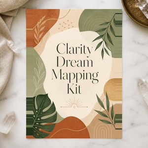 Kit de mapeo de sueños para la claridad, imprimible para visualización de intenciones, organizador de objetivos de bienestar espiritual, planificación del crecimiento personal, manifestación.